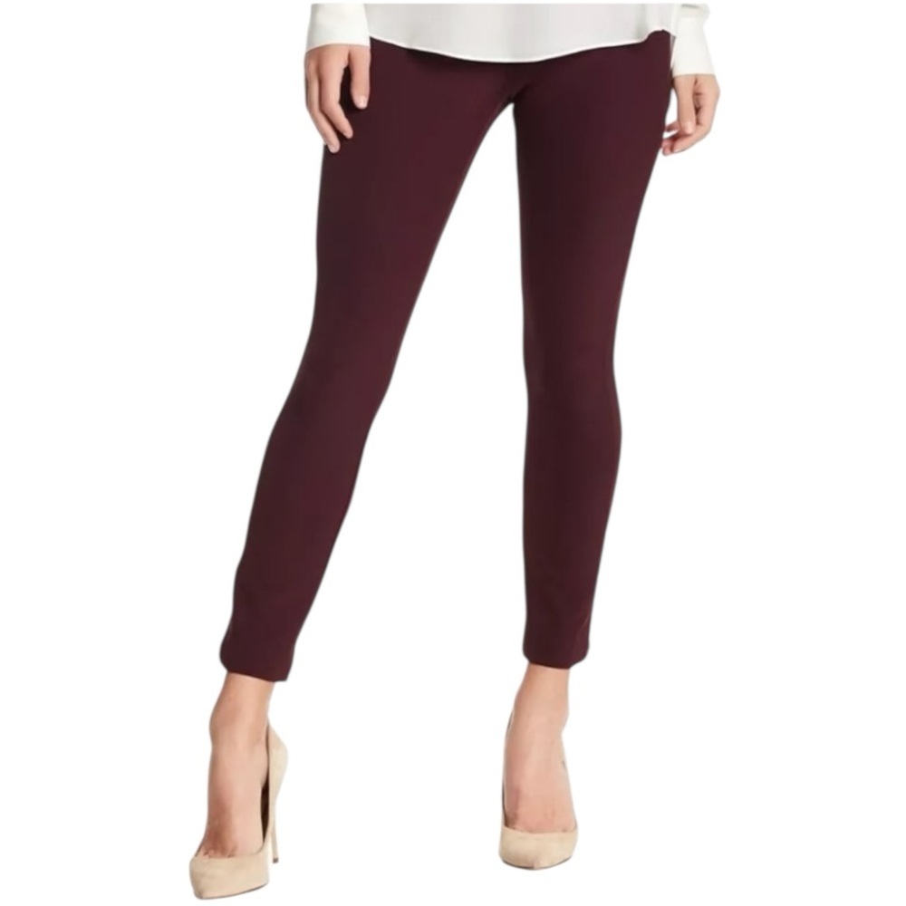 VERONICA BEARD Bordeaux Zip Back Scuba Pants Size 4 — Size Tag Missing